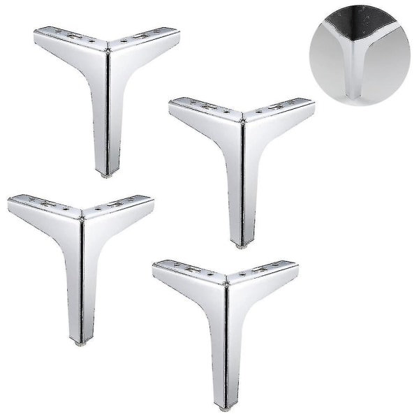 4pack metallmöbler soffben, modern stil möbelfötter, svart