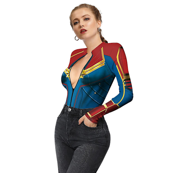 Ny Superhjälte Cosplay Sexig Spiderman Dräkt Bodysuit Halloween Carnival Party förklädnad för kvinnor A A L