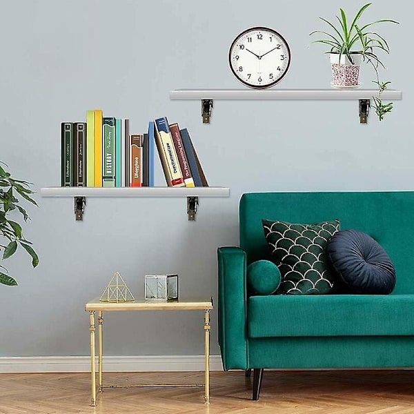 2 stk. Foldbare Beslag, 200mm Foldbar Væghylde, Rustfrit Stål Foldhylde, Foldbeslag, Beslag, Vægfællbar Hylde Til Væggen
