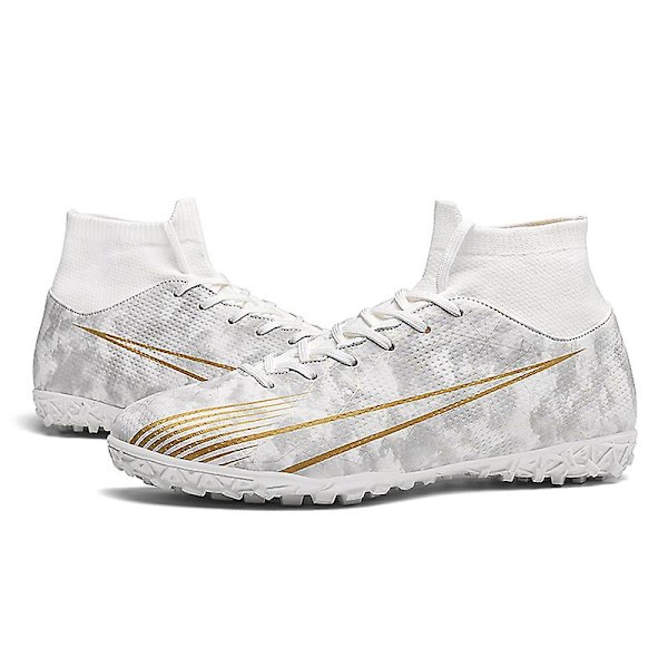 Herrefodboldsko Skridsikre mænds fodboldsko, græsfodboldsneakers 2L20167-1 White 38