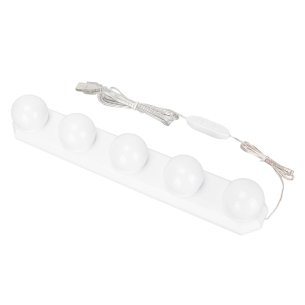 5 LED -meikkipeilivalo, 5 himmennettävää lamppua, 3 väritilaa, 10 kirkkaustasoa, kannettava valaisin kylpyhuoneeseen