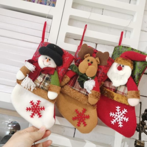 Juldekoration Strumpor Tomtegodispåse Träddekorationer Sto 2