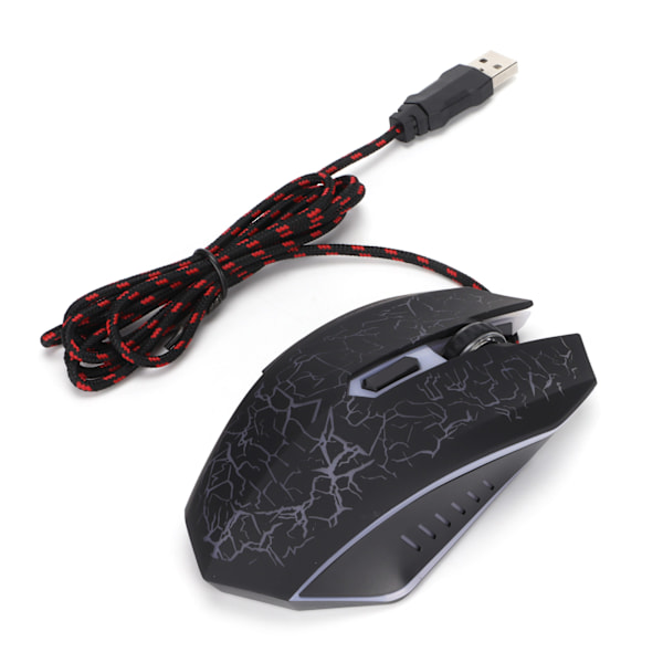 Kablet Gaming Mus USB Port Ergonomisk 3200 DPI Justerbar RGB Optisk Datatilbehør Svart