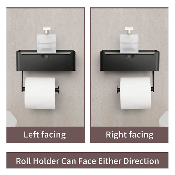 WC-paperiteline, jossa huuhdeltavat kosteuspyyhkeet Dispenser Black