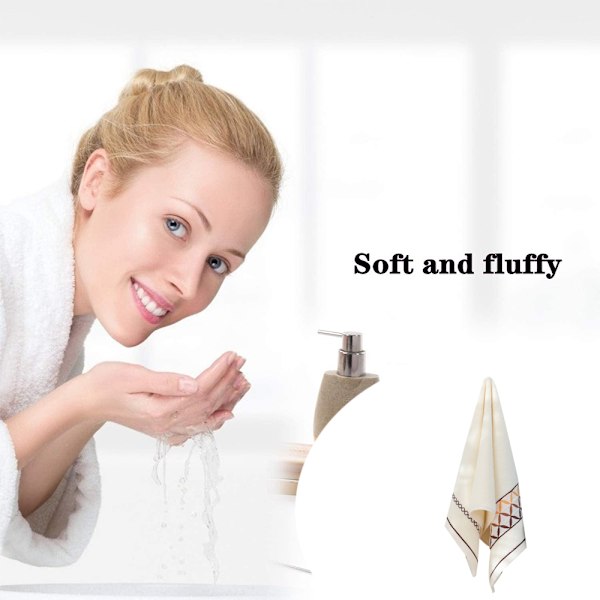 4-pack handdukar, ansiktshanddukar i 100 % bomull, mjuka och mycket Beige