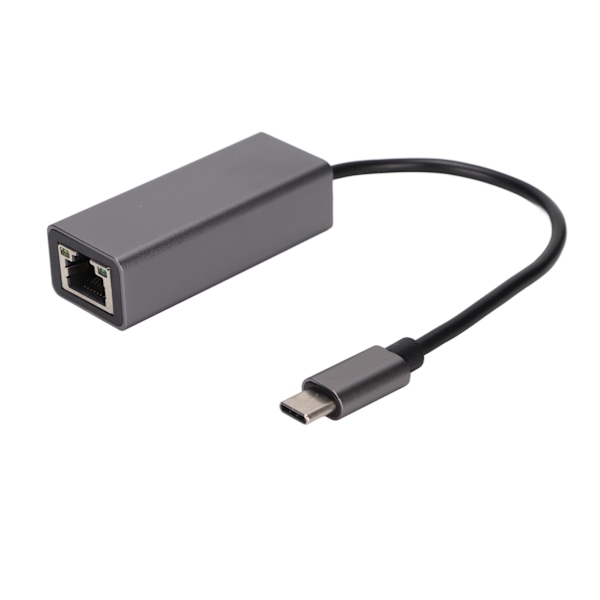 Ethernet-sovitin USB C - RJ45 Ethernet Harmaa Vakaa Tiedonsiirto Type C -sovitin MacBook Prolle Galaxy S9/S8/Note 9:lle 100 MB