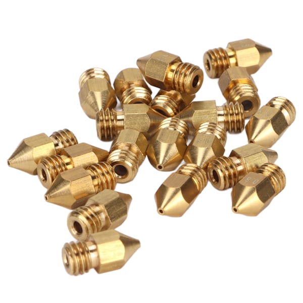 20 st MK8 Munstycksset 1,75 mm M6 Gänga Polerade Extrudermunstycken med Förvaringslåda för 3D-Skrivarersättning 0,8 mm
