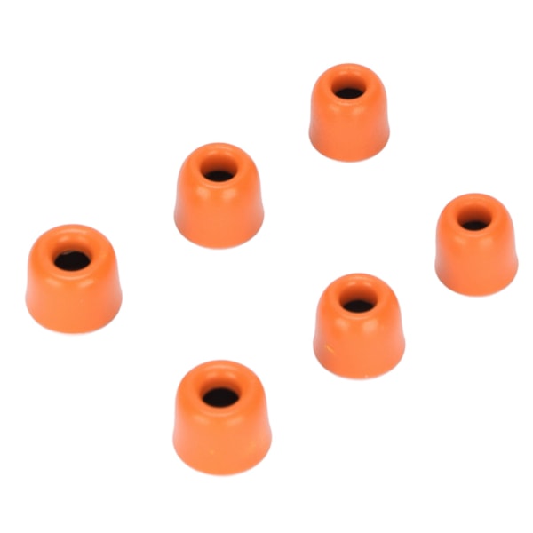 6 st Ersättningsöronproppar Brusreducerande Memory Foam Öronproppar för 4,3mm‑6,0 mm Hörlurar Orange