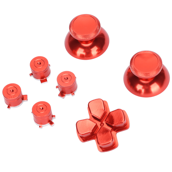 Kontrollknapp Joystick-tangent Aluminiumlegering ABXY-knappar för Playstation5-kontroll Röd