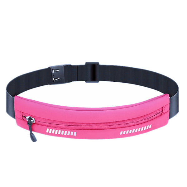 Män kvinnor Fanny Pack Midjeväska Sport Gym Vattentät Ultratunt osynligt bälte 6,5-tums multifunktionell telefon Pink-dot pattern Universal within 7 inches