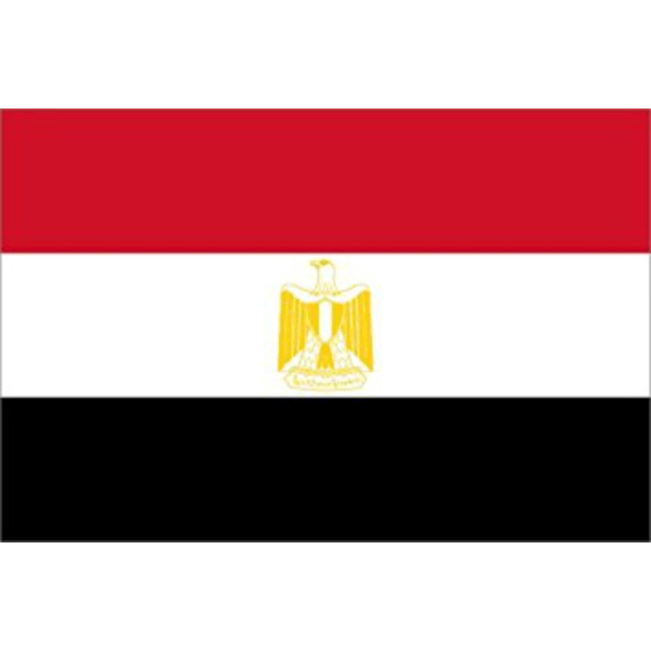 Egyptens flagga white