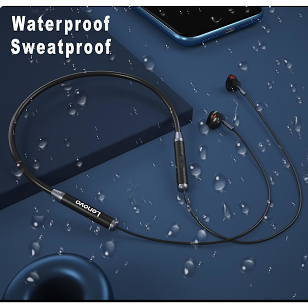Bluetooth 5.0 Nakkehodetrådløse hodetelefoner Stereo Sport Magnetiske hodetelefoner Sport Løping