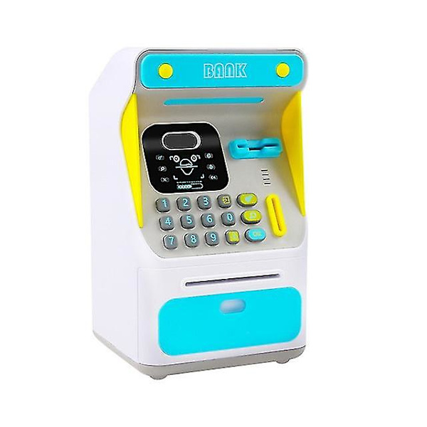 Sajy Elektronisk Spargris Simulert Ansiktsgjenkjenning Bankautomat Kasseapparat Automatisk Rullende Seddel Barnegave