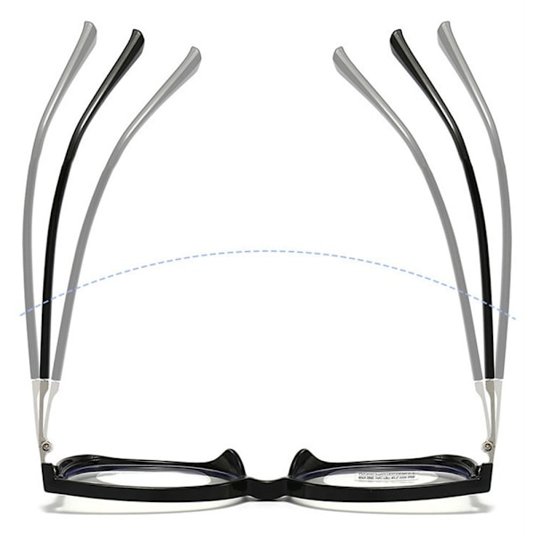 Anti-blått lys lesebriller for kvinner Bling overdimensjonert ram Presbyopia briller Black Strength 3.5