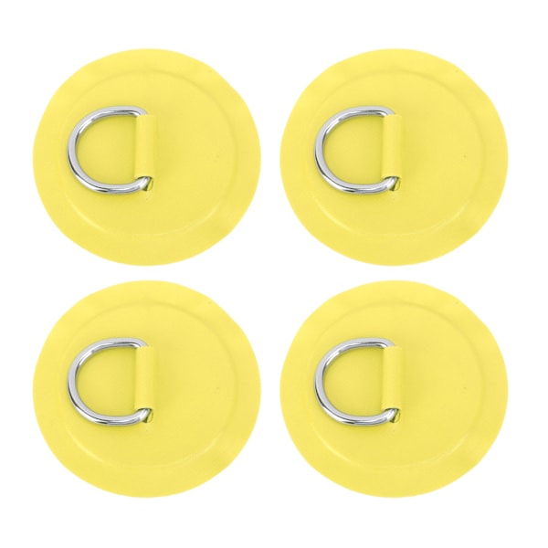 D Ring Patch Rund Letvægts D Ring PVC Patch til Oppustelig Båd Surfbræt Stand Up Paddleboard 4 stk Gul