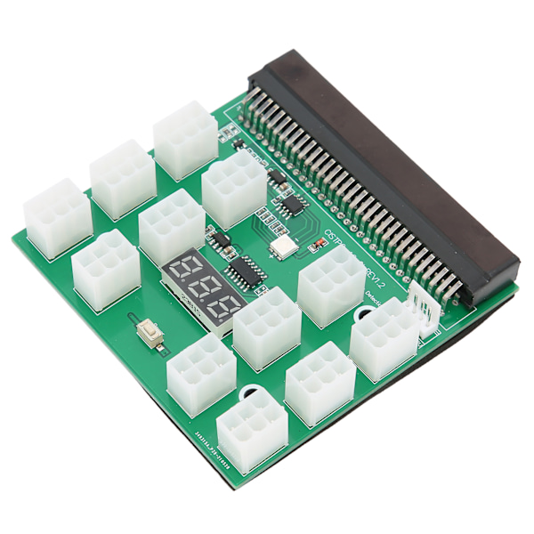 Power Breakout Board 12 Porte 6pin 1600W Server Strømforsyningsfordelingskort Adapter Tilbehør 12V