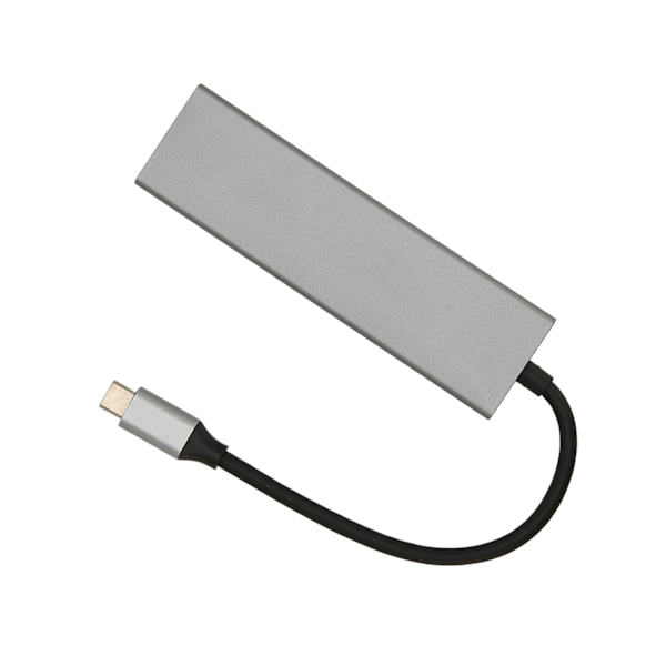 USB C Hub 6 i 1 Aluminiumlegering 100W PD Laddning 4K UHD 5Gbps Överföring USB C Splitter för TV Monitor Projektor