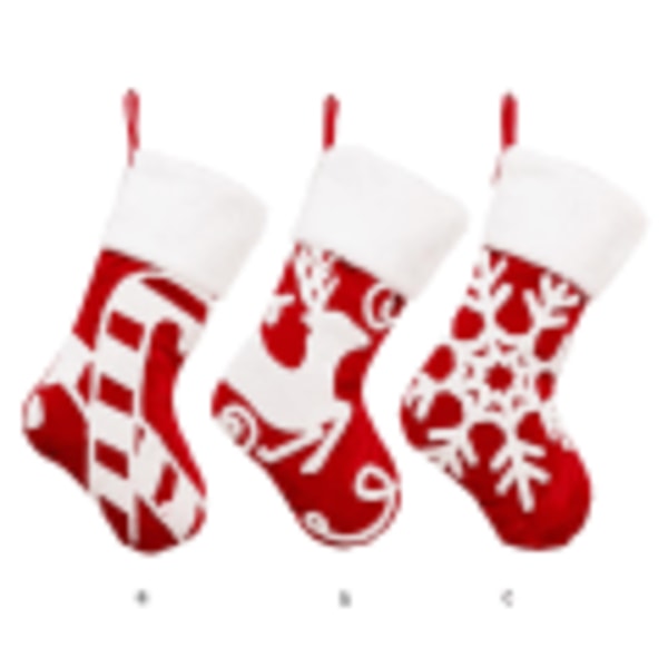 Christmas Sock Party Xmas presentpåse hängande hänge dekoration Snowflake