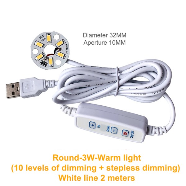 DC 5V Dæmpbar LED-chips SMD LED-lampe DIY Light Justerbar LED A8