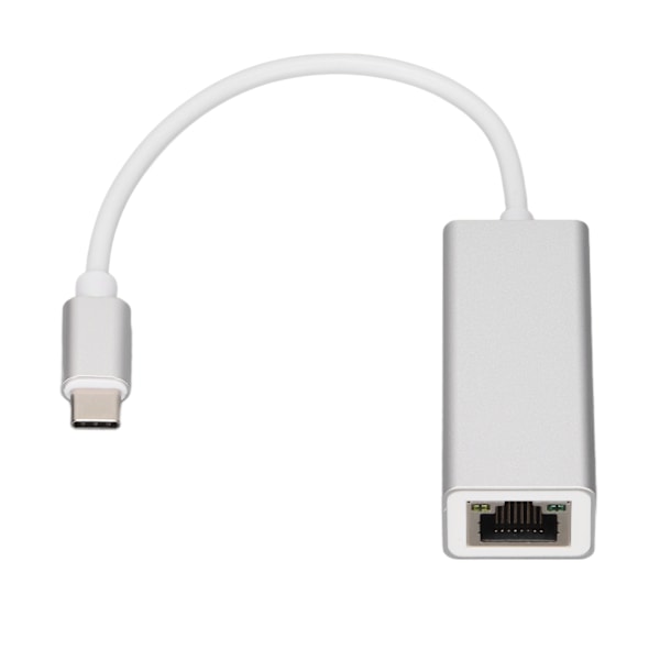 Ethernet-adapter USB C til RJ45 Ethernet Sølv Stabil Overføring Konverter for MacBook Pro for Galaxy S9/S8/Note 9 1000 MB