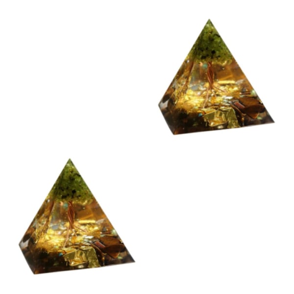 1/2/3 Orgone Pyramid Crystal Tree of Life Positiv energi 6cm 2Set