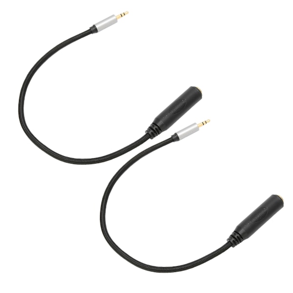 3,5 mm han til 6,35 mm hun kabel tabsfri 1/4 tommer til 1/8 tommer instrumentkabel til hovedtelefonmixer hjemme stereo 30 cm