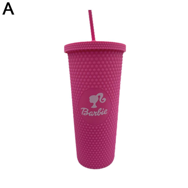Barbie rosa glasmugg Gradient Barbie rosa hög kapacitet dubbel Rose 701-800 ml Rose 701-800 ml