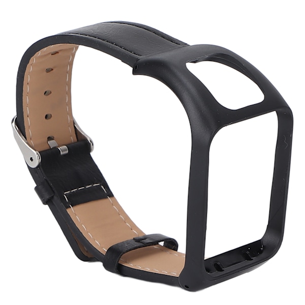 Smartklokke Rem Retro Lær Armbånd for TOMTOM Runner3 Adventurer Svart