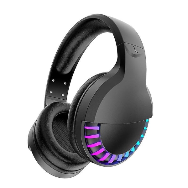 Over-Ear trådlösa Bluetooth hörlurar, 5.1-kanals Hi-Fi-stereo, Rgb LED-bakgrundsbelysning