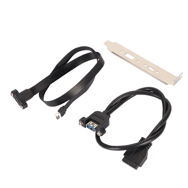 Type E til Type C Frontpanel Kabel 0,5 m Langt 20Gbps Plug and Play Type E til Type C Forlængerkabel med Beslag