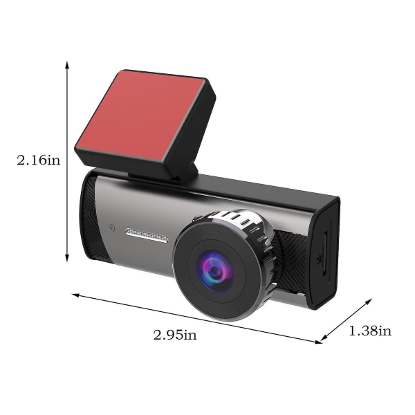 Bilar Dash Cam 1080p Front Dash Camera Wifi Camera Recorder med Night Vision Loop Recording