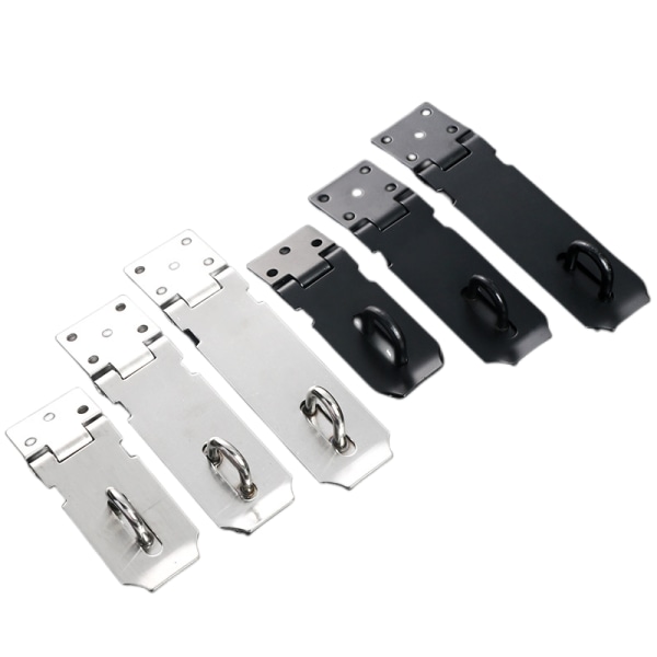 SÄKERHET HASP KLÄMNING GRIN SHED DÖRR HANGLÅS PLAT LÅS LÅS LÅS DÖRRSKRUV 2ST Silver 3 inches