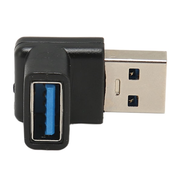 Oikeakulmainen 90 asteen USB-uros - USB-naaras -sovitin, pieni, kannettava, 10 Gbps nopea tiedonsiirto, USB3.1-lataussovitin