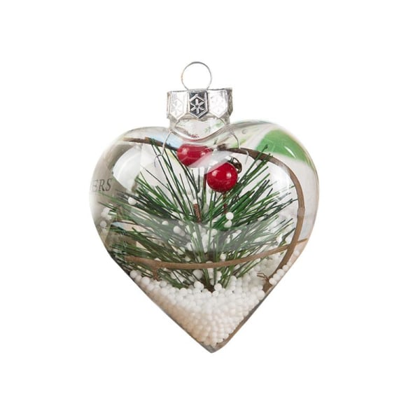 5 Styck Juldekoration Ball Transparent Bauble Hängande bollar 5pcs-B