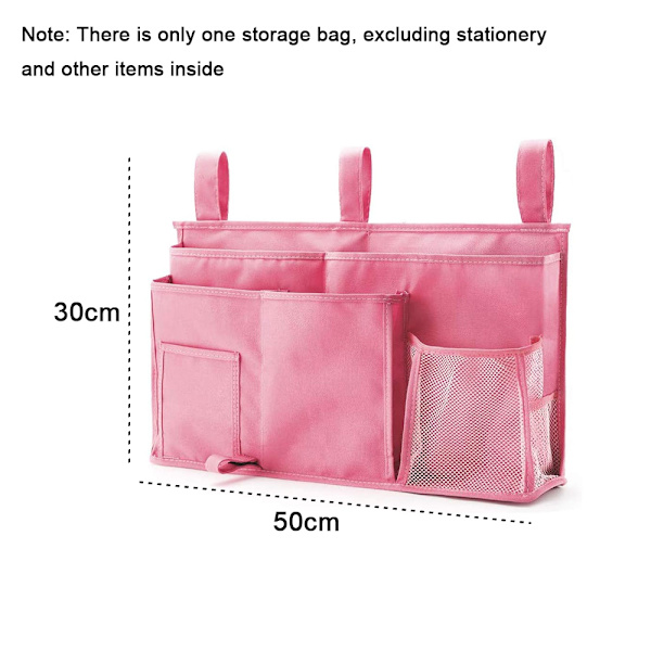 Förvaringsväska Hängande säng vid sängen Organizer förvaringsväska pink