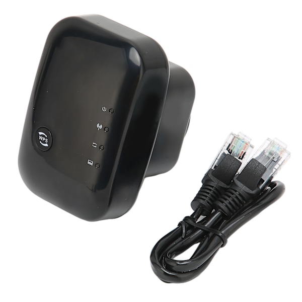 WIFI-forlenger 360 graders trådløs dekning 300Mbp 2.4Ghz LAN-port 2 moduser Plug Design WIFI-repeater for bærbar PC 100‑240VEU-plugg