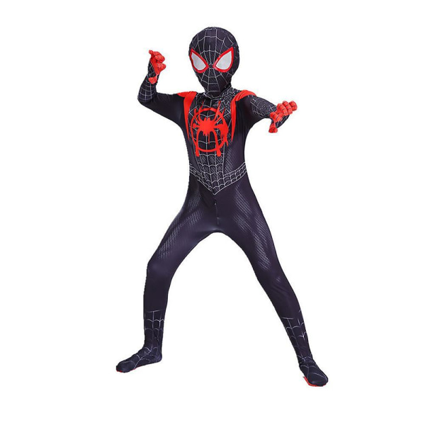 Spider-man: Miles Morales Cosplay Costume Spiderman Fancy Dress Kids Boy Halloween Party Jumpsuit SWPF 11-12 Years