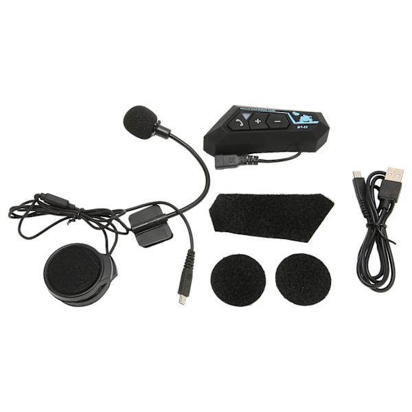 Hjelm Bluetooth Headset Multifunktionel Støjreduktion Vindtæt Bluetooth 5.0 Intercom Headset til Cykling