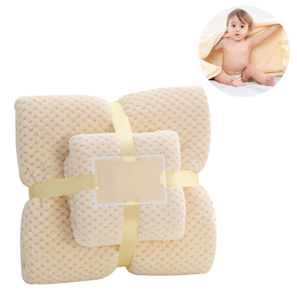 Håndklæde, håndklæde sæt, mikrofiber, højt Beige
