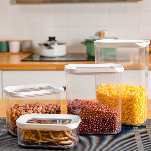 Förvaringslåda Plast Matförsegling Burk Korn Förvaringsburkar Förtjockad Fuktsäker för kök 4