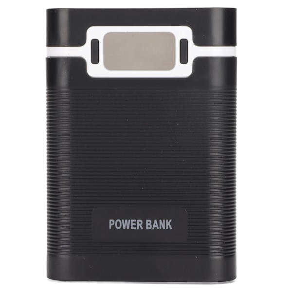 DIY Mobil 18650 Batteriladdare Powerbank 4 Batteriers Kapacitetsbox Micro Input 2-vägs Laddning med LCD-Display Svart