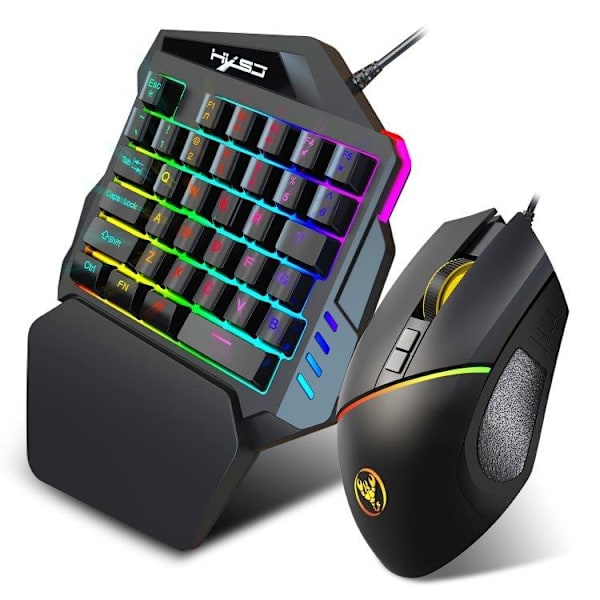 HXSJ  V100 + A876 Tangentbord och mus för gaming