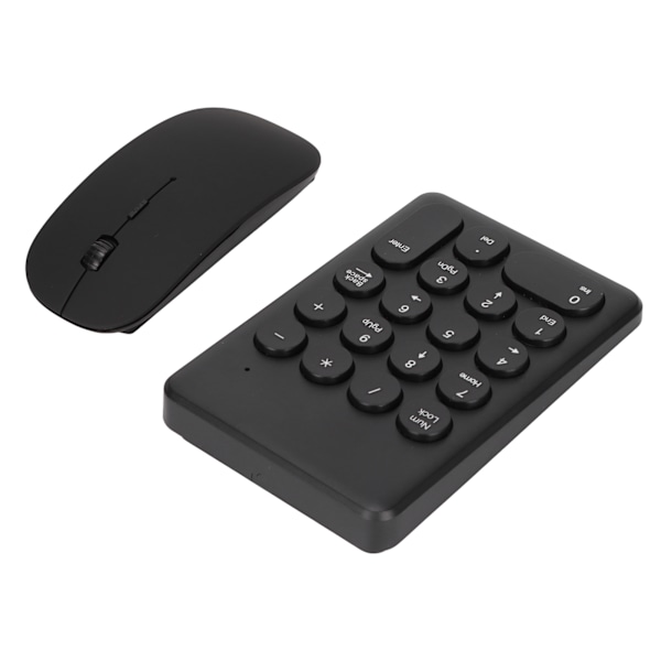 Numeerinen näppäimistö kannettava ohut 2.4GHz USB langaton mini musta numeronäppäimistö hiiri yhdistelmäsetti kannettaville tietokoneille pöytätietokoneille