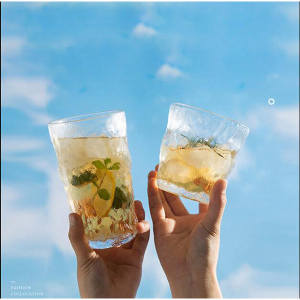 Høye Highball-glass, 10,5 ounce kopper, teksturert design