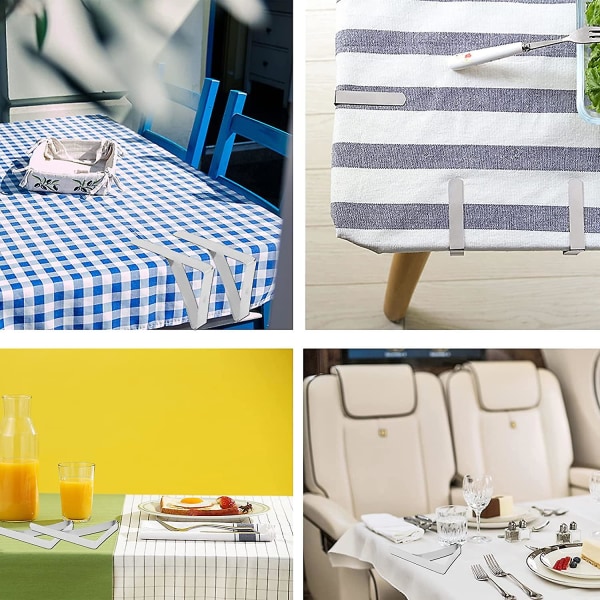 4 stk dukspenner for tykke bord, store dukspenner St