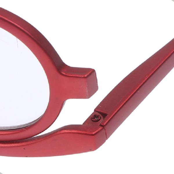 Ensidiga sminkglasögon för kvinnor Vikbara vridbara sminkläsglasögon för kvinnor Ögonmakeupverktyg red wine box red wine box glasses power 400