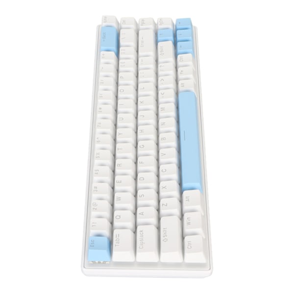Gaming Tastatur USB 68 Taster Blå Bryter N Key Rollover 10 RGB Bakgrunnsbelyste Moduser Kablet Tastatur for Stasjonær PC Laptop Hvit Blå