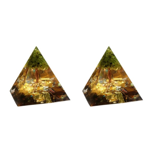 1/2/3 Orgone Pyramid Crystal Tree of Life Positiv energi 6cm 2Set