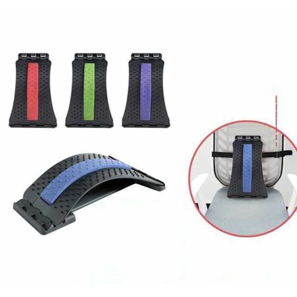 Ryggstrekker og Lumbar Support 3-trinns - Blå/ W Green Grön