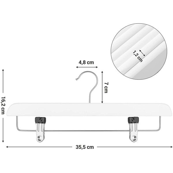 Rootz Kleshengere - Buksehengere - Sett med 8 - Massivt tre - Anti-S